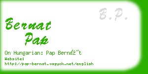 bernat pap business card